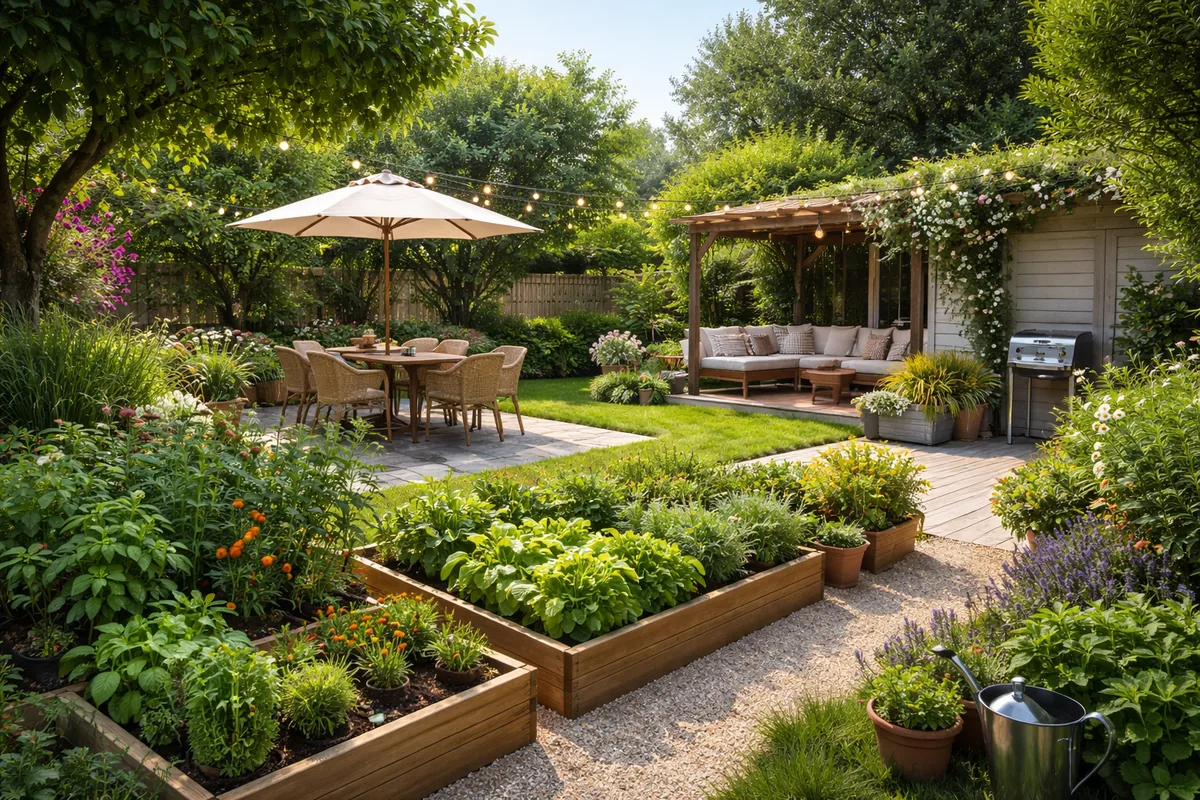 Comment optimiser l'espace d'un jardin de 100 m² pour le rendre fonctionnel
