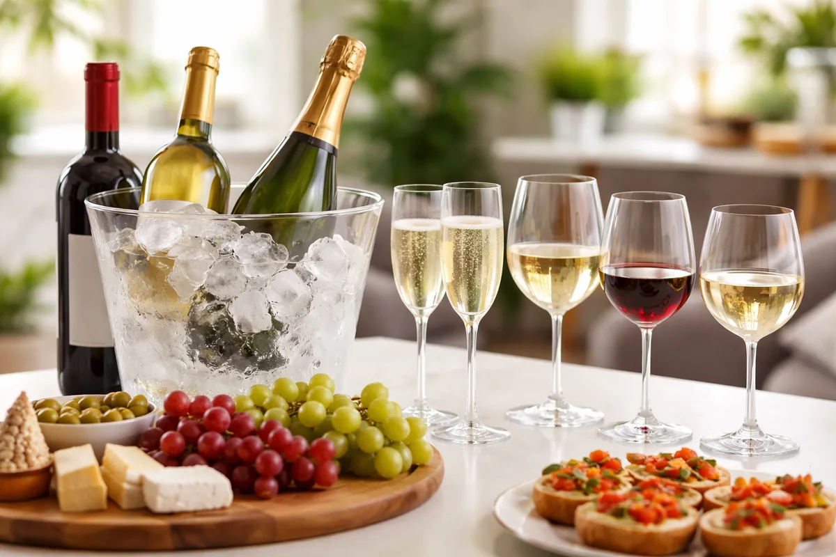 Comment préparer les quantités de vin et de champagne pour un apéritif